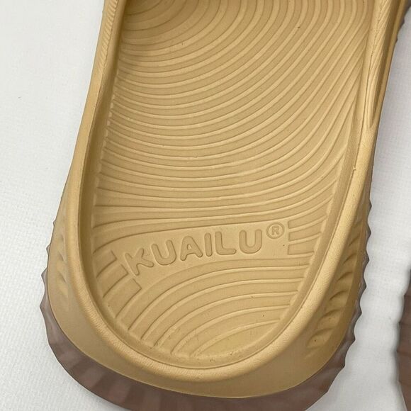 Kuailu Recovery Slides Sandals Tan Brown Cushioned Arch Support Women’s Size 9 - Picture 9 of 11